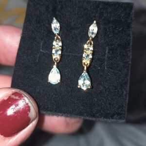 Gold and Silver Teardrop Earrings